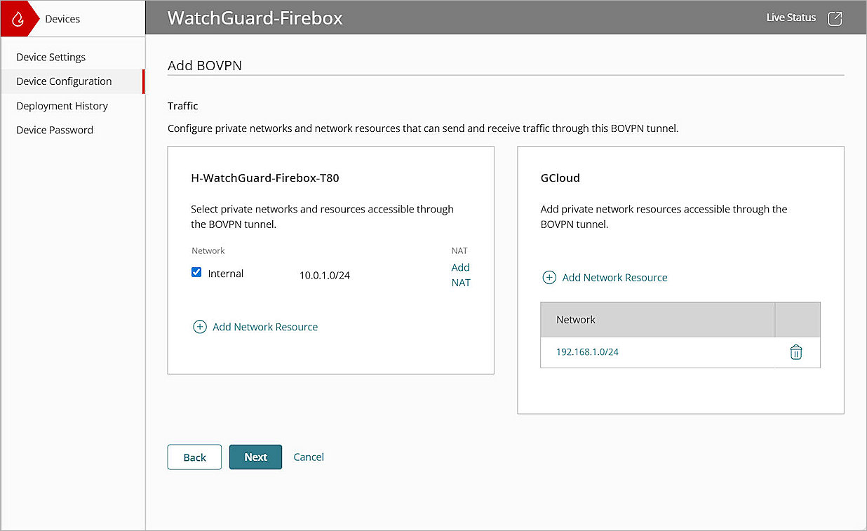 Screenshot of Firebox Cloud-Managed 3